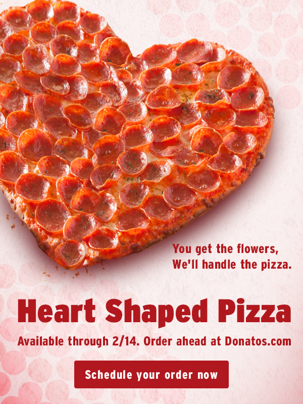 Give a pizza your heart to someone special. ️🍕 Donatos