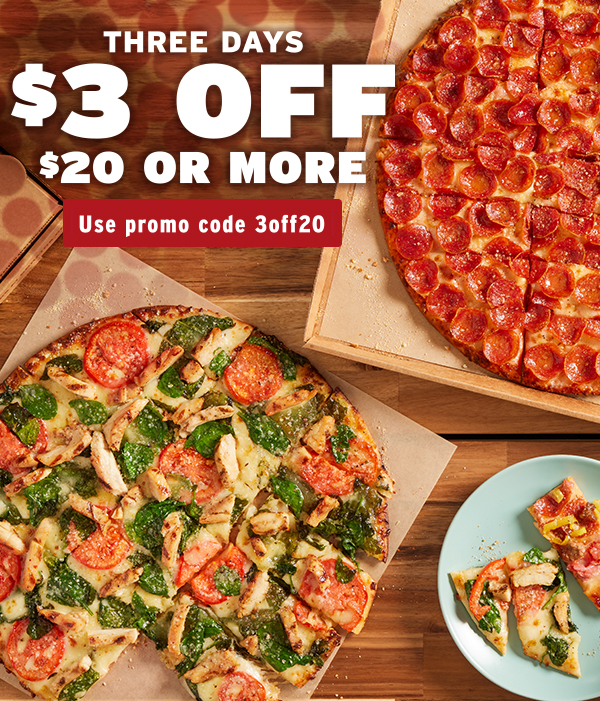 $3 off $20 or more with promo code 3off20 through Sunday!